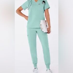 FIGS Brand NEW in shade: Seaglass Medical Scrub Set in Package with Tags.